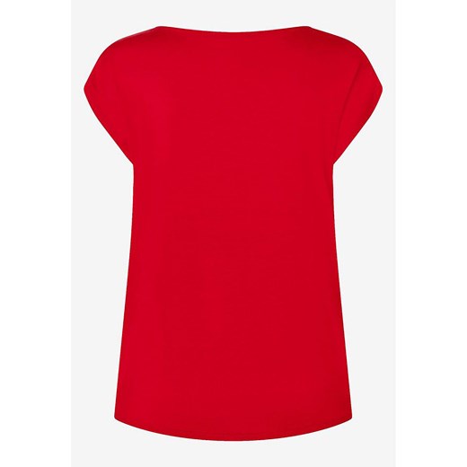 Bluzka damska More & z okrągłym dekoltem z krótkimi rękawami casual z wiskozy 