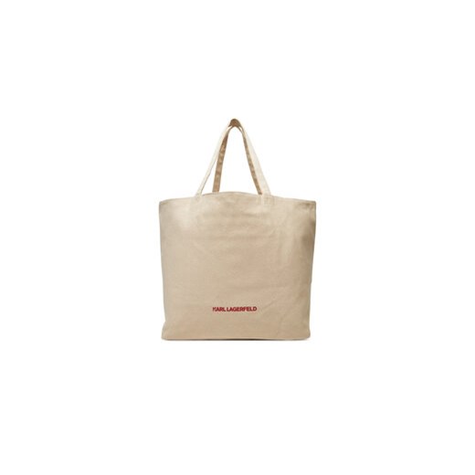 Shopper bag Karl Lagerfeld z nadrukiem na ramię 