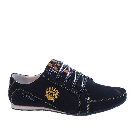 Sznurowane granatowe buty chłopięce /E5-2 17562 T069/ ze sklepu Pantofelek24.pl w kategorii Półbuty damskie - zdjęcie 179822477