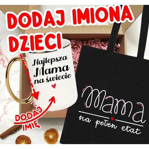 Zestaw prezentowy dla mamy na Dzień Mamy NAJLEPSZA MAMA NA ŚWIECIE Z IMIONAMI DZIECI NA KUBKU ze sklepu Time For Fashion w kategorii Kubki - zdjęcie 179823555