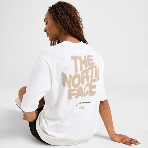 THE NORTH FACE T-SHIRT SWIRL GRPH BF T WHT/BGE ze sklepu JD Sports  w kategorii Bluzki damskie - zdjęcie 179823666