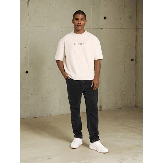 Sinsay - Bluza z krótkim rękawem - kremowy Sinsay XS Sinsay