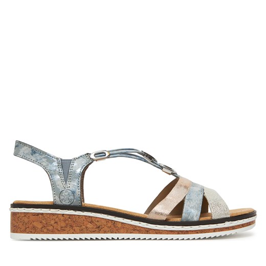 Rieker sandały damskie casualowe z klamrą 