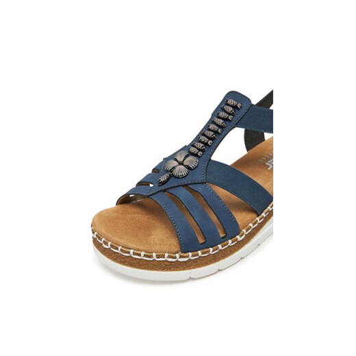 Sandały damskie granatowe Rieker casual 