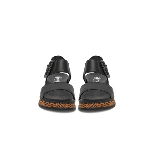 Sandały damskie Rieker z klamrą casualowe 