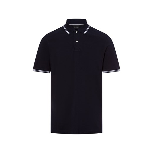 Bugatti Męska koszulka polo Mężczyźni Bawełna granatowy jednolity ze sklepu vangraaf w kategorii T-shirty męskie - zdjęcie 179827958