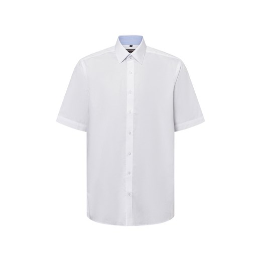 Finshley & Harding Męska koszula biznesowa - Easy Care Mężczyźni Modern Fit Bawełna biały jednolity ze sklepu vangraaf w kategorii Koszule męskie - zdjęcie 179827965