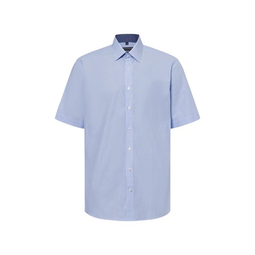 Finshley & Harding Męska koszula biznesowa - Easy Care Mężczyźni Modern Fit Bawełna jasnoniebieski w paski ze sklepu vangraaf w kategorii Koszule męskie - zdjęcie 179827968