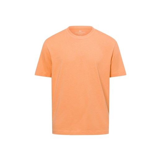 Nils Sundström Koszulka męska Mężczyźni Bawełna morelowy jednolity ze sklepu vangraaf w kategorii T-shirty męskie - zdjęcie 179827985
