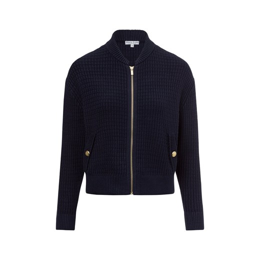 Marie Lund Kardigan damski Kobiety Bawełna granatowy wypukły wzór tkaniny ze sklepu vangraaf w kategorii Swetry damskie - zdjęcie 179827989