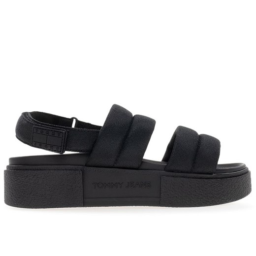 Klapki Tommy Jeans Flatform Sandal EN0EN02802-BDS - czarne ze sklepu streetstyle24.pl w kategorii Sandały damskie - zdjęcie 179828118