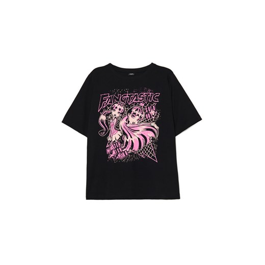 Cropp - Czarny T-shirt Monster High - czarny ze sklepu Cropp w kategorii Bluzki damskie - zdjęcie 179828317