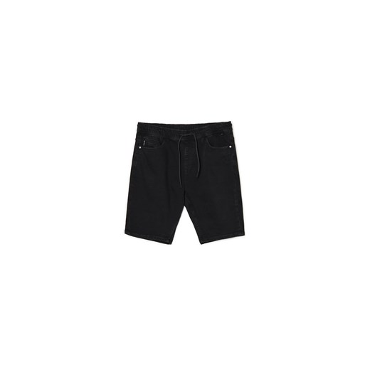 Cropp - Czarne szorty typu jogger - czarny ze sklepu Cropp w kategorii Spodenki męskie - zdjęcie 179828339