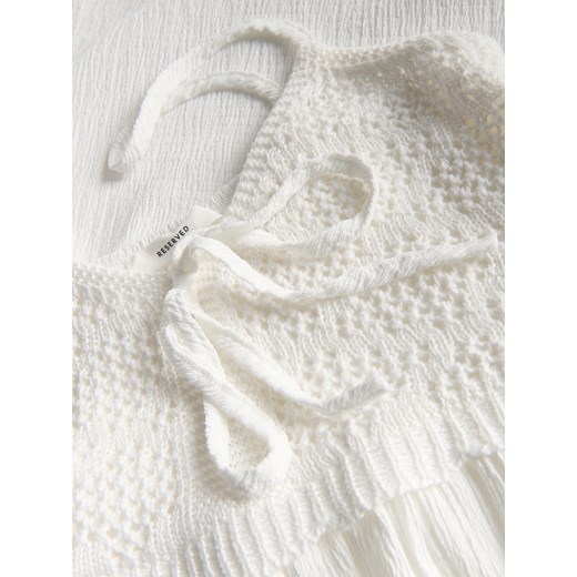 Reserved - Sukienka midi na ramiączkach - złamana biel Reserved M Reserved