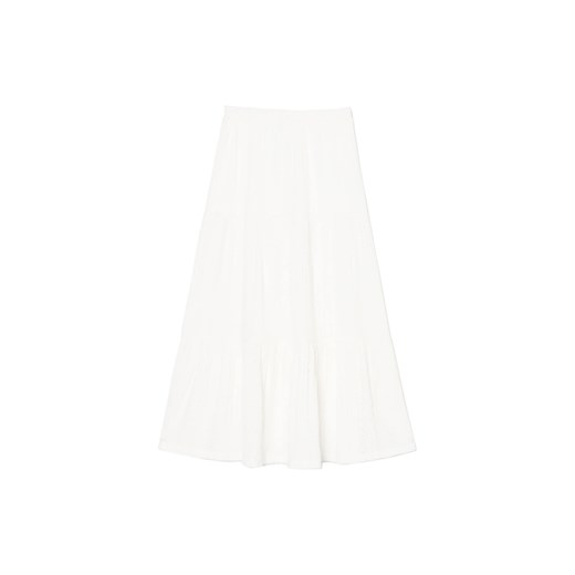 Cropp - Biała spódnica maxi - biały ze sklepu Cropp w kategorii Spódnice - zdjęcie 179836977