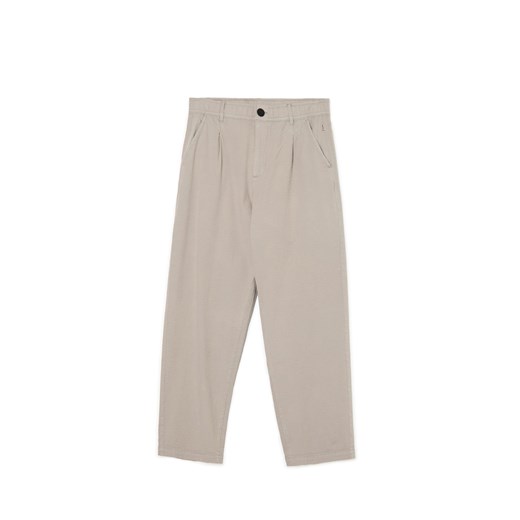 Cropp - Beżowe spodnie loose fit - beżowy Cropp 34 Cropp