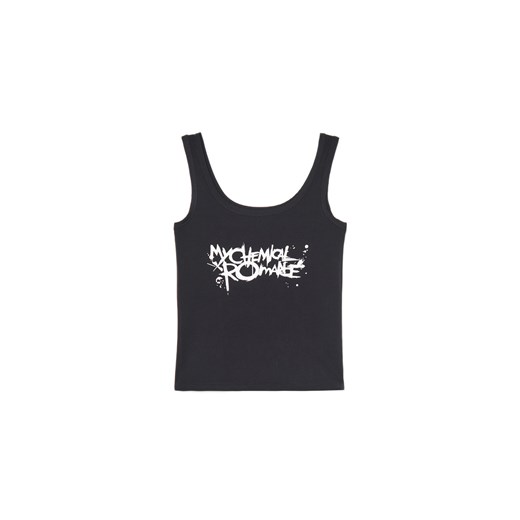 Cropp - Koszulka na ramiączkach My Chemical Romance - czarny ze sklepu Cropp w kategorii Bluzki damskie - zdjęcie 179837018