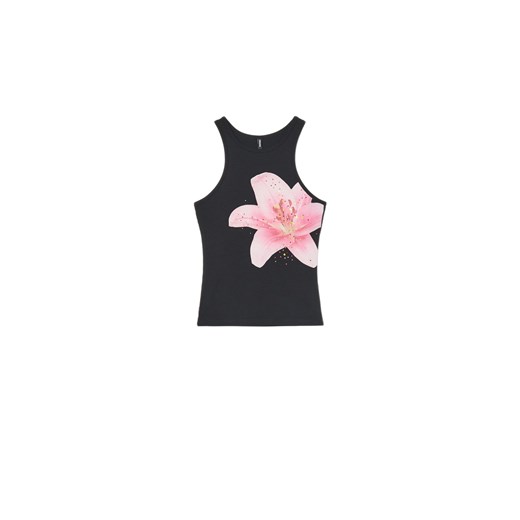 Cropp - Tank top z wiskozą - czarny ze sklepu Cropp w kategorii Bluzki damskie - zdjęcie 179837038