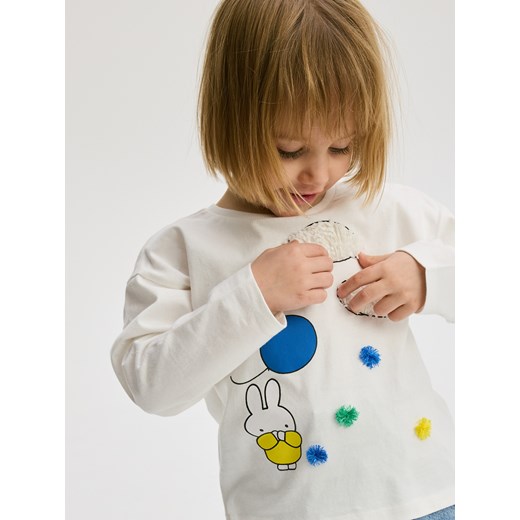 Reserved - Bluza z aplikacją Miffy - złamana biel ze sklepu Reserved w kategorii Bluzki dziewczęce - zdjęcie 179837136
