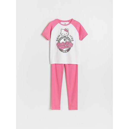 Reserved - Dwuczęściowa piżama Hello Kitty - fuksja ze sklepu Reserved w kategorii Piżamy dziecięce - zdjęcie 179837229
