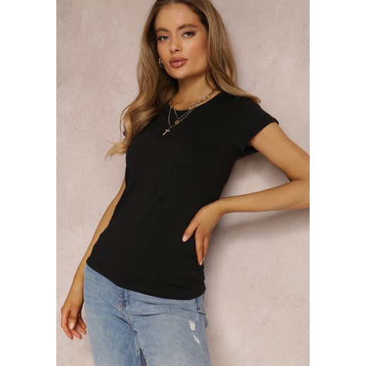 Czarny T-shirt Ariema ze sklepu renee.pl w kategorii Bluzki damskie - zdjęcie 179838239