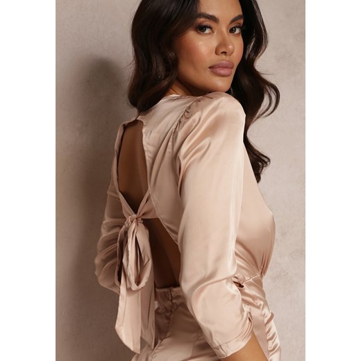 Beżowa Sukienka Periphae Renee L promocyjna cena renee.pl