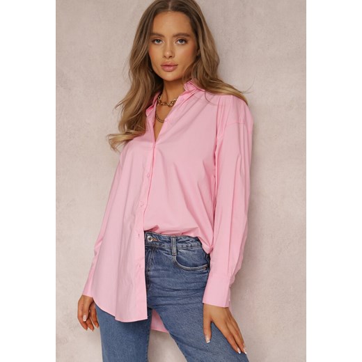 Jasnoróżowa Koszula Bawełniana Aquida ze sklepu renee.pl w kategorii Koszule damskie - zdjęcie 179846107