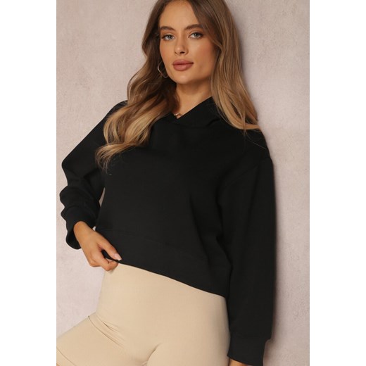 Czarna Bluza z Kapturem Paranero ze sklepu renee.pl w kategorii Bluzy damskie - zdjęcie 179847215