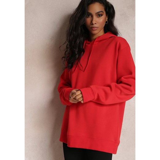 Czerwona Sportowa Bluza z Kapturem i Ściągaczami Kenasia ze sklepu renee.pl w kategorii Bluzy damskie - zdjęcie 179854025