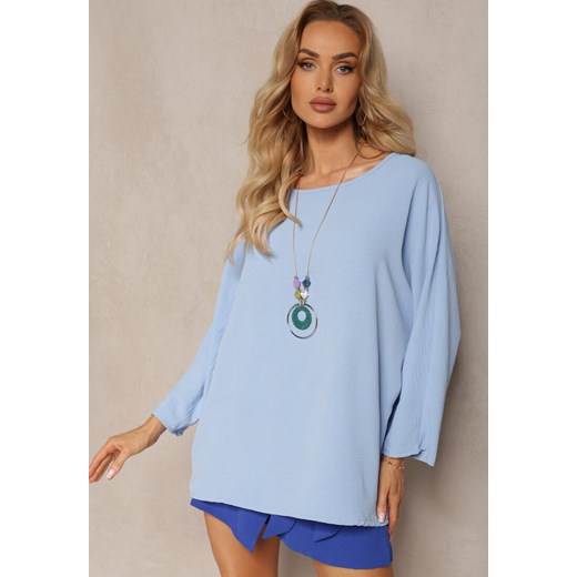 Bluzka damska Renee casual z długim rękawem z okrągłym dekoltem 