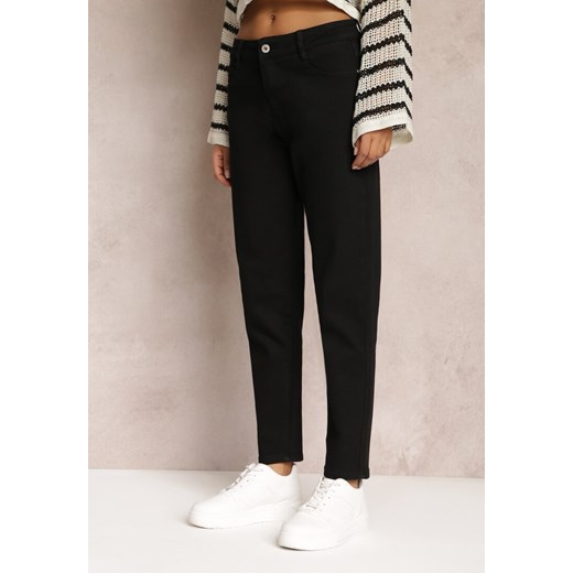 Czarne Jeansy Mom Fit High Waist Kasena ze sklepu renee.pl w kategorii Jeansy damskie - zdjęcie 179856806