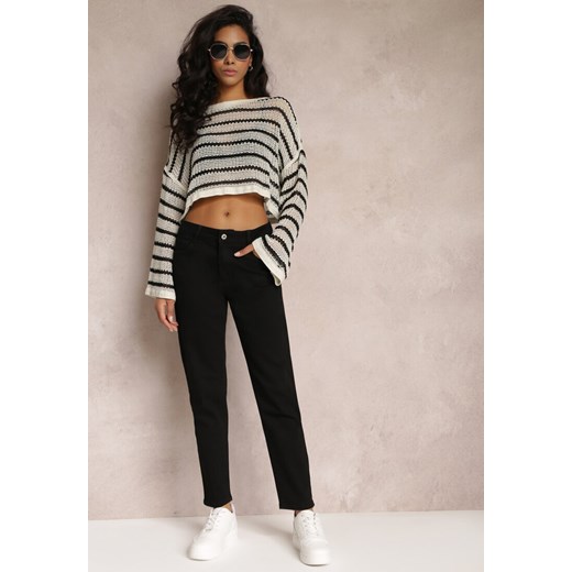 Czarne Jeansy Mom Fit High Waist Kasena ze sklepu renee.pl w kategorii Jeansy damskie - zdjęcie 179856808