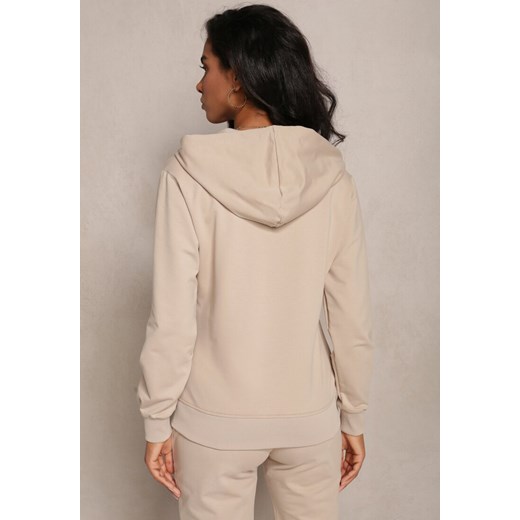 Ciemnobeżowa Rozsuwana Bluza z Kapturem Lecua Renee S wyprzedaż renee.pl