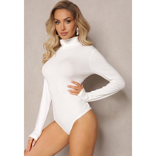 Białe Bawełniane Body z Golfem Ohpia ze sklepu renee.pl w kategorii Bluzki damskie - zdjęcie 179876747