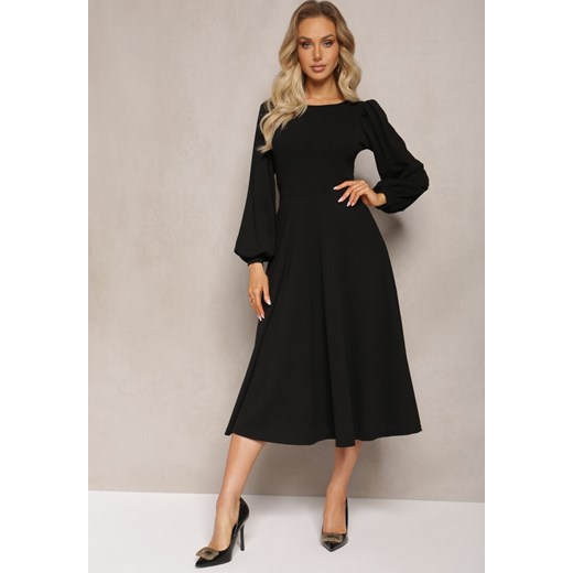 Sukienka Renee z okrągłym dekoltem w stylu klasycznym midi 