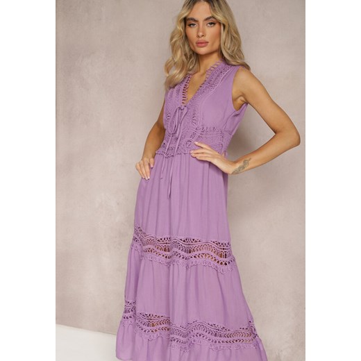 Sukienka Renee w serek maxi na spacer