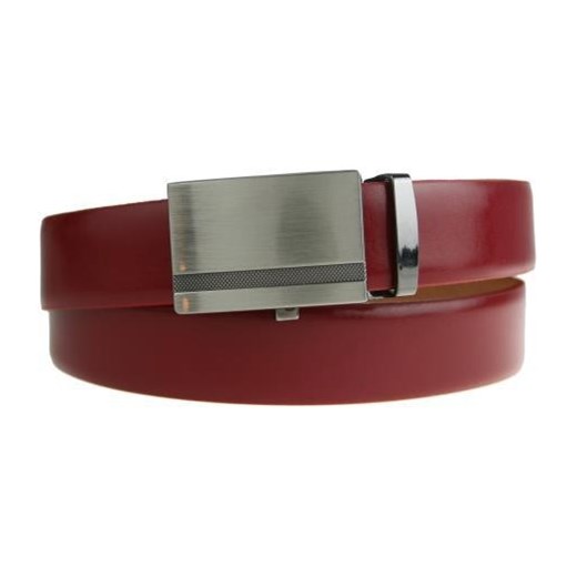 PASEK SKÓRZANY WIŚNIOWY- Skórzany pasek męski 3,5 cm z elegancką klamrą sklep-obuwniczy-kent brazowy elegancki