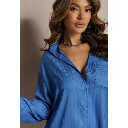 Granatowy 2-częściowy Komplet z Koszulą i Szortami Logsia Renee S renee.pl okazja