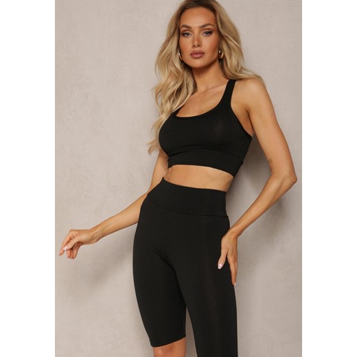 Czarne Kolarki Szorty High Waist Sportowe z Push-Up Calatrix ze sklepu renee.pl w kategorii Szorty - zdjęcie 179894976