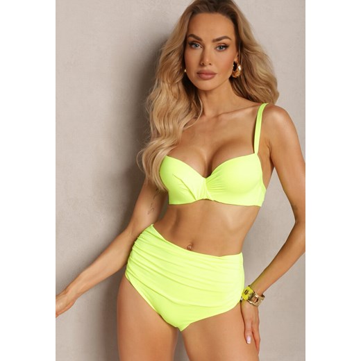 Jasnozielone Bikini Usztywniany Biustonosz na Regulowanych Ramiączkach i Majtki Renee 42 renee.pl