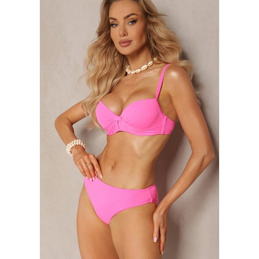 Fuksjowe Bikini Komplet Dwuczęściowy Biustonosz z Usztywnionymi Miseczkami Majtki Typu Figi Wistella ze sklepu renee.pl w kategorii Stroje kąpielowe - zdjęcie 179898959