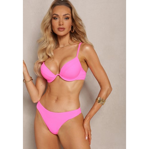 Fuksjowe Bikini Usztywniany Biustonosz z Zapięciem z Tyłu i Majtkami Figami Ermarie ze sklepu renee.pl w kategorii Stroje kąpielowe - zdjęcie 179898987