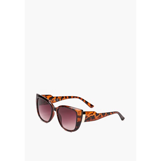 Ciemnobrązowe Okulary w Stylu Cat Eye z Masywnymi Oprawkami Amsesoa ze sklepu renee.pl w kategorii Okulary przeciwsłoneczne damskie - zdjęcie 179899178