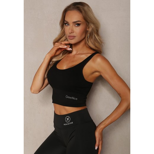 Czarny Sportowy Top na Ramiączkach Noroolia Renee M okazja renee.pl