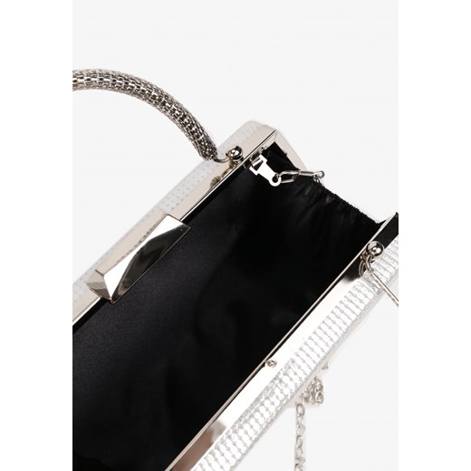 Srebrna Kopertówka Torebka na Ramię z Łańcuszkiem i Metaliczną Rączką Ulaggia Renee ONE SIZE renee.pl promocyjna cena