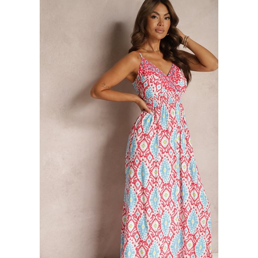 Sukienka Renee maxi wielokolorowa na ramiączkach 