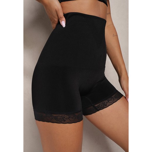Czarna Bielizna modelująca High Waist z Koronką Hivivia ze sklepu renee.pl w kategorii Bielizna wyszczuplająca - zdjęcie 179918549