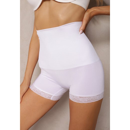 Biała Bielizna modelująca High Waist z Koronką Hivivia ze sklepu renee.pl w kategorii Bielizna wyszczuplająca - zdjęcie 179918555