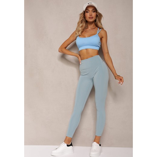 Jasnozielone Sportowe Legginsy High Waist Quarefia ze sklepu renee.pl w kategorii Spodnie damskie - zdjęcie 179919129