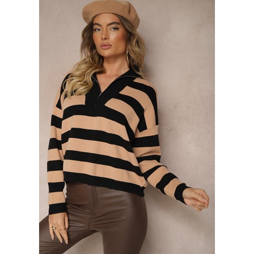 Sweter damski Renee z dekoltem w serek 